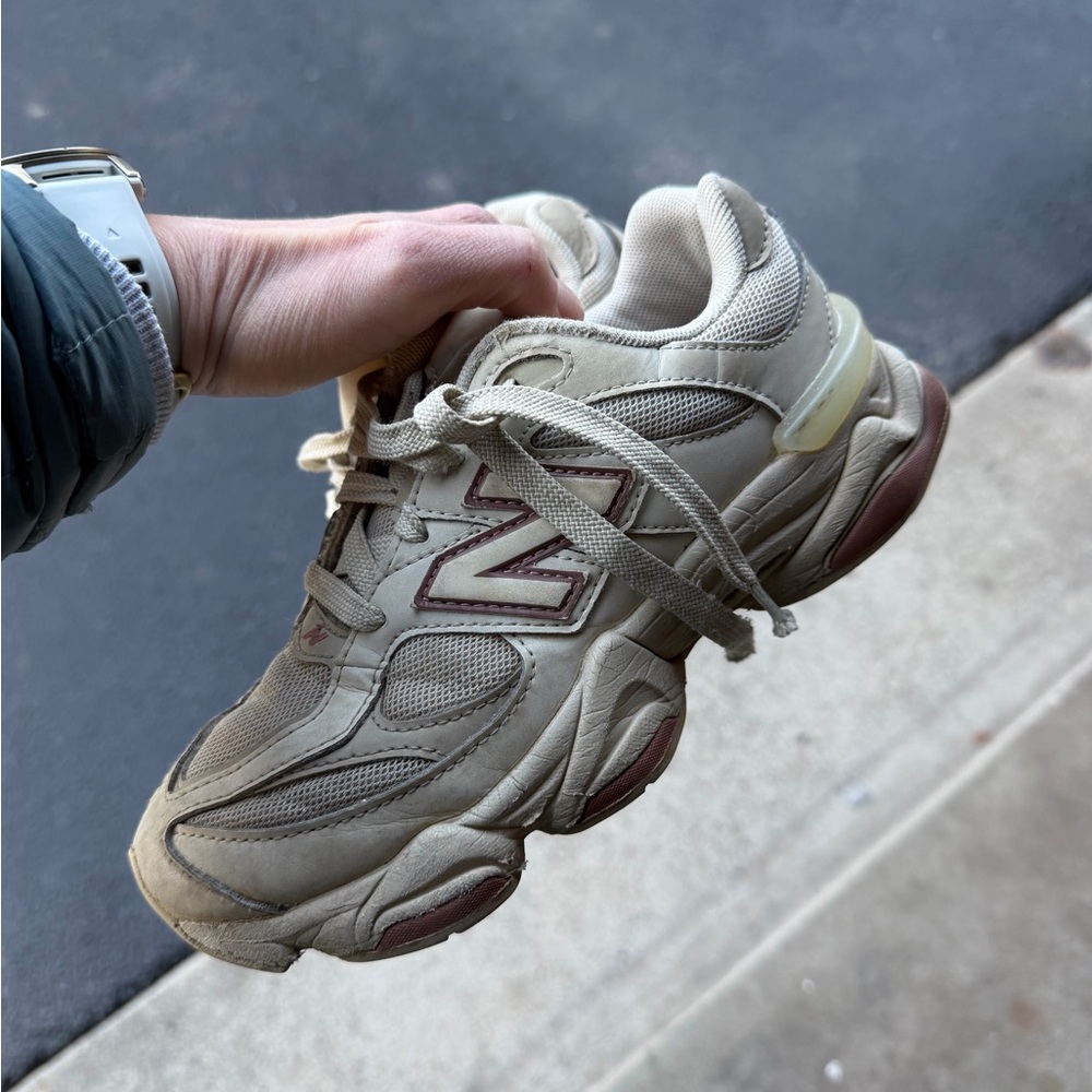 New Balance Cream and Brown Sneakers